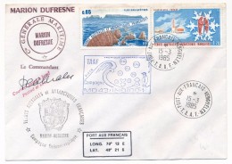 Enveloppe TAAF - Affr. Composé - Campagne MD43 Indigo1 - Port Aux Français Kerguelen 15-3-1985 - Storia Postale