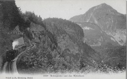 BRÜNIGBAHN → Dampfzug Unterwegs Oberhalb Giswil, Ca.1910 - Giswil