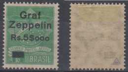 Brazil Brasil 1930 Zeppelin Mi# 10 * 5000R Overprint - Luchtpost (private Maatschappijen)