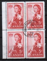 Canada Block Of Four Stamps Celebrating The Royal Visit. - Used Stamps