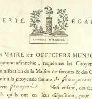 COMMUNE-AFFRANCHIE - Lyon - 1794 - Revolution Nom Revolutionnaire - Historische Dokumente