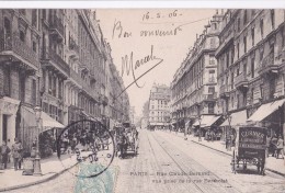 Carte 1906 PARIS 5  / RUE CLAUDE BERNARD , VUE PRISE DE LA RUE BERTHOLET (animée,magasin,) - Arrondissement: 05