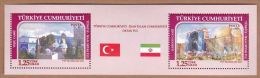 AC - TURKEY 2015, JOINT STAMP OF TURKEY - IRAN PERSIA, MOSQUE, MNH 18.02.2015 - Hojas Bloque