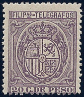 ESPAÑA/FILIPINAS 1894/95 - Edifil #T53 Telegrafos - MLH * - Philippinen