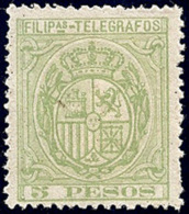 ESPAÑA/FILIPINAS 1894/95 - Edifil #T57 Telegrafos - MLH * - Philippinen