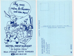 SORGUES - Hotel-Restaurant "Le Lapin Bleu" Illustration De KRIS ADZEL HAERDE (K.A.H.) Tirage Limité  (87651) - Sorgues