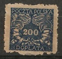 Timbres - Pologne - Taxe - 1919 -  200 Mk - - Strafport