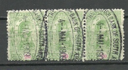 BRAZIL Brazilia O 1909 Old Revenue Tax Fiscal Stamp In 3-stripe O - Segnatasse