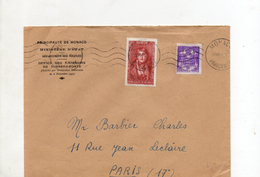 Monaco Enveloppe Du 19 Juin 1945 De Monaco Pour Paris - Storia Postale