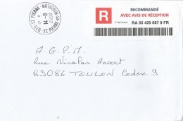 St. Pierre & Miquelon 2008 St Pierre Barcoded Registered Cover - Briefe U. Dokumente