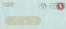 USA 1942 Worcester 2c Postal Stationary Cover - 1941-60