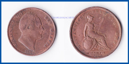 GREAT BRITAIN 1834  WILLIAM IV  ½d. HALFPENNY  COPPER  VERY GOOD/FINE  CONDITION - Otros & Sin Clasificación