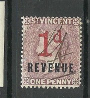 ST. VINCENT Ca 1885 Revenue 1 D. Queen Victoria O - St.Vincent (...-1979)