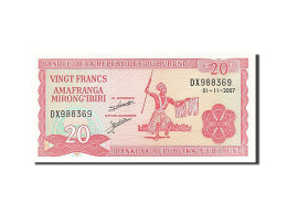 Billet, Burundi, 20 Francs, 1975-1978, 2007-11-01, KM:27d, NEUF - Burundi