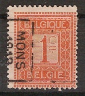 PELLENS Type Cijfer Nr. 108 Voorafgestempeld Nr. 2019 Positie B     MONS 1912 BERGEN  ; Staat Zie Scan ! - Roller Precancels 1910-19