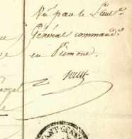 ARMEE D'ITALIE - Guastalla 1800 - Generaux SOULT (1760-1851), VALTERRE DE SAINT-ANGE, GAUTHRIN Et CHARPENTIER - Historical Documents