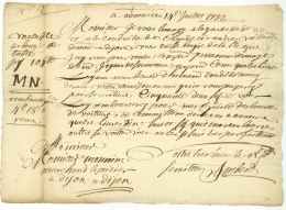 AUXERRE – DIJON 1732 – Une Caisse Bougies De Table - Historische Dokumente