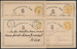 1870 4 Db Díjjegyes LevelezÅ‘lap Luxus Bélyegzésekkel - Altri & Non Classificati