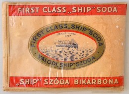 Cca 1930 'Ship' Szódabikarbóna Eredeti Papír Tasakjában, 8×12 Cm - Altri & Non Classificati