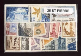 SAINT PIERRE ET MIQUELON 25  TIMBRES DIFFERENTS OBLITERES TRES BON ETAT - Colecciones & Series