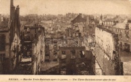 ** T3 Reims, Rue Des Trois-Raisinets Aprés La Guerre / Street And Damaged Buildings After The War, WWI, From... - Non Classificati