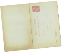 Entier Postal , Cp Rp 10 Centimes Rouge Sur Vert , Neuf - Storia Postale