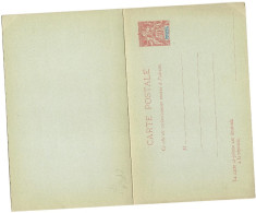 Entier Postal , Cp Rp 10 Centimes Rouge Sur Vert , Neuf - Storia Postale