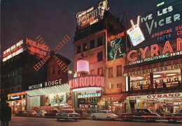 75 - PARIS - Montmartre La Nuit : Le Moulin-Rouge - París La Noche