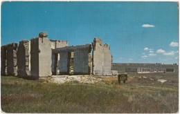 View Of The Ruins Of The Hospital And Quarters, Historic Fort Laramie, Wyoming, 1960 Used Postcard [17705] - Other & Unclassified