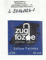 Mini Bottle Label, Plum Brandy, Museum Of "Pálinka". - Alcools & Spiritueux