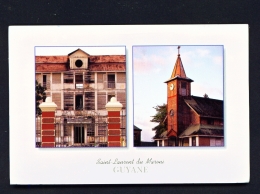 FRENCH GUIANA  -  Saint Laurent Du Maroni  Dual View  Used Postcard As Scans - Saint Laurent Du Maroni