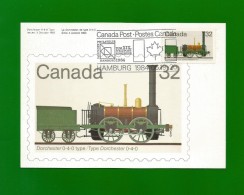 CANADA  1984 , Locomotive - Maximum Card - First Day Salon Der Philatelie Zum XIX. Weltpost-Kongress Hamburg - Maximumkarten (MC)