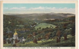 Glimpse Of The State Capitol And Winooski Valley, Looking West, Montpelier, VT, Unused Postcard [17728] - Montpelier