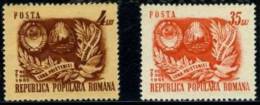 1951 ARLUS,Romania, Mi.1292-1293,MNH - Neufs