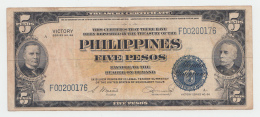 Philippines 5 Pesos 1944 VF Banknote Pick 96 - Filippijnen