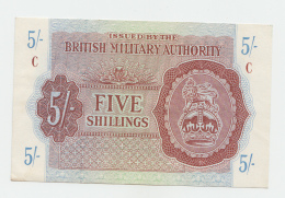 BRITISH MILITARY AUTHORITY 5 SHILLINGS 1943 XF+ Pick M4 - Autorità Militare Britannica