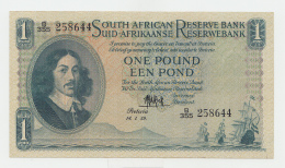 SOUTH AFRICA 1 Pound 1959 VF++ Pick 92d  92 D - Sudafrica