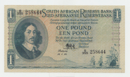 SOUTH AFRICA 1 Pound 1959 VF++ Pick 92d  92 D - Afrique Du Sud