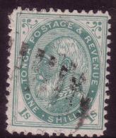 #162 - 1886-9 Early Tonga 2nd Printing SG 4 Ba Perf 12 X 11 1/2 - 2d Pale Green FU Type 1 - Tonga (1970-...)