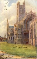 MISCELLANEOUS ART - GLOS - GLOUCESTER - CATHEDRAL FROM THE EAST - BANESS Art11 - Gloucester