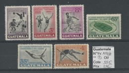 GUATEMALA - 1950 - POSTE AERIENNE - YVERT N° 173/178 * MLH - COTE = 55 EUR. - SPORTS - Guatemala