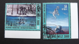 UNO-Wien 307/8 Oo/ESST, Gemäldeausstellung „Unsere Welt Im Jahr 2000“, New York - Used Stamps