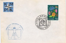 FLORA-L52 - POLOGNE Lettre Affr. Thème Fleurs - Lettres & Documents