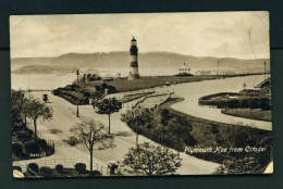 ENGLAND  -  Plymouth Hoe From Citadel  Used Vintage Postcard As Scans - Plymouth