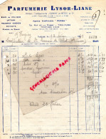 31 - TOULOUSE - FACTURE PARFUMERIE LYSOR LIANE- ETS. LYSORINE ET BESSE- PARFUM- 70 RUE DE LA POMME -1941 - Profumeria & Drogheria