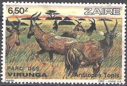 Zaïre 1982 Michel 782 O Cote (2002) 3.00 Euro Antilopes Topis Cachet Rond - Oblitérés