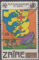 Zaïre 1990 Michel 972 O Cote (2002) 1.60 Euro Télécommunications Cachet Rond - Used Stamps