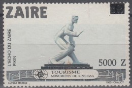 Zaïre 1991 Michel 1056 O Cote (2002) 2.80 Euro Statue - Usados