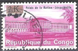 Congo 1968 Michel 310 O Cote (2002) 0.50 € Palais De La Nation Léopoldville Cachet Rond - Oblitérés