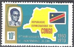 Congo 1970 Michel 360 Neuf ** Cote (2002) 0.25 € 10 Ans Indépendance - Neufs